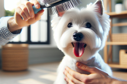 An image illustrating El mejor tipo de cepillo para Westies y cómo usarlo