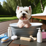 An image illustrating Cómo bañar correctamente a un Westie paso a paso