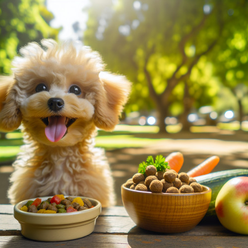 An image illustrating Alimentación ideal para un Poodle Toy en clima chileno