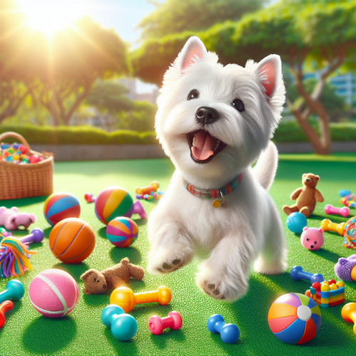 An image illustrating Los mejores juguetes para mantener entretenido a tu Westie