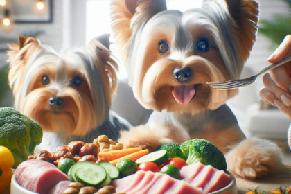 An image illustrating Alimentación natural para Yorkshire Terrier - guía chilena 2025