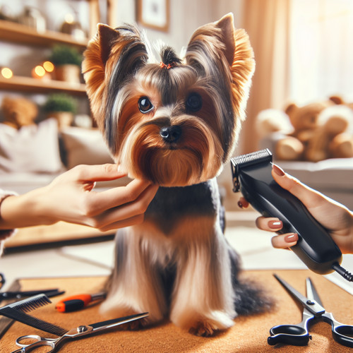 An image illustrating Cómo cortar el pelo de un Yorkshire Terrier paso a paso