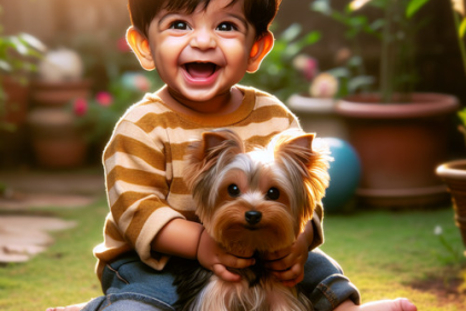 An image illustrating Yorkshire Terrier y niños - ¿una buena combinación?
