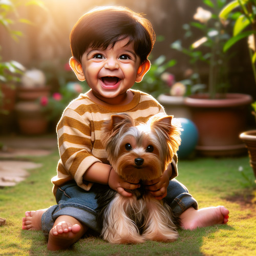 An image illustrating Yorkshire Terrier y niños - ¿una buena combinación?