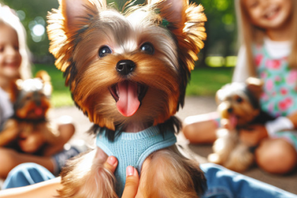 An image illustrating Cómo socializar a un Yorkshire Terrier desde cachorro