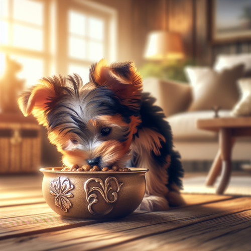 An image illustrating Cómo alimentar a un Yorkshire Terrier cachorro