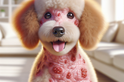 An image illustrating Qué hacer si tu Poodle tiene alergia en la piel