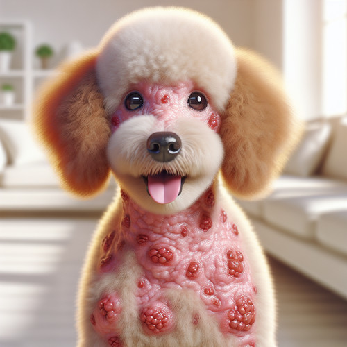 An image illustrating Qué hacer si tu Poodle tiene alergia en la piel