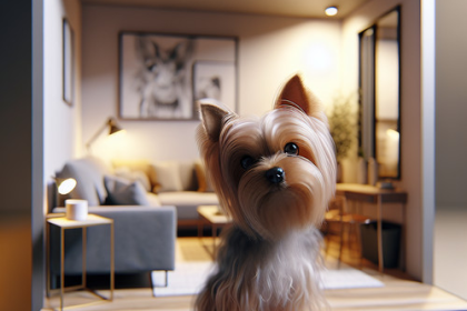 An image illustrating Yorkshire Terrier - la raza perfecta para departamentos pequeños