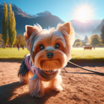An image illustrating Yorkshire Terrier y paseos - mejores horarios según el clima chileno