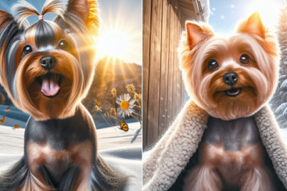 An image illustrating Corte de pelo de verano vs invierno para Yorkshire Terrier