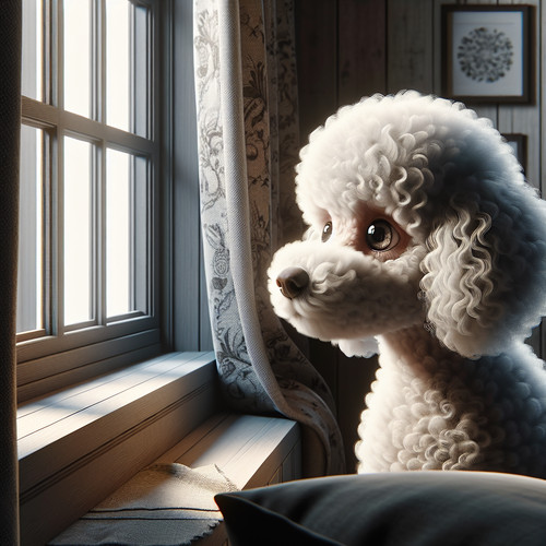 An image illustrating Cómo reconocer ansiedad por separación en Poodles