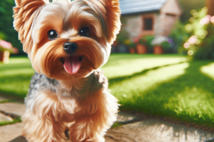 An image illustrating Cómo enseñar a tu Yorkshire Terrier a hacer sus necesidades afuera