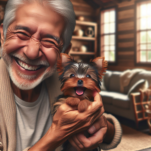 An image illustrating El Yorkshire Terrier ideal para adultos mayores en Chile