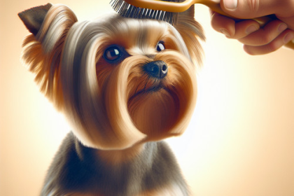 An image illustrating Qué cepillo usar para desenredar el pelo de tu Yorkshire Terrier