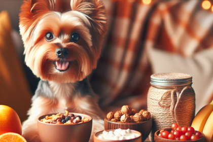 An image illustrating Los mejores snacks saludables para Yorkshire Terrier