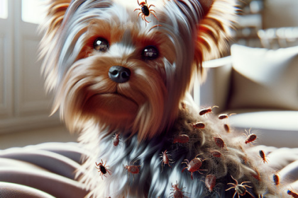 An image illustrating Cómo reconocer si tu Yorkshire Terrier tiene pulgas o garrapatas