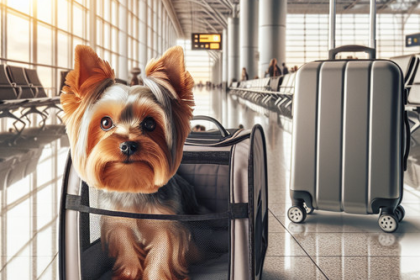 An image illustrating Yorkshire Terrier y viajes - cómo prepararlo para un vuelo