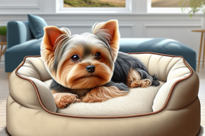 An image illustrating Cómo elegir una cama cómoda para tu Yorkshire Terrier