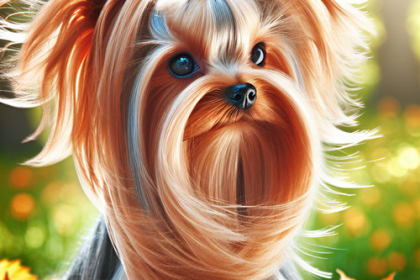 An image illustrating Consejos para mantener el pelo brillante en Yorkshire Terrier
