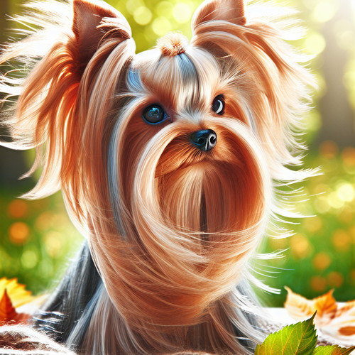 An image illustrating Consejos para mantener el pelo brillante en Yorkshire Terrier