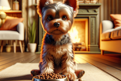 An image illustrating Qué hacer si tu Yorkshire Terrier no quiere comer