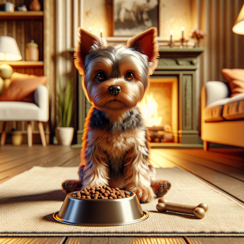 An image illustrating Qué hacer si tu Yorkshire Terrier no quiere comer