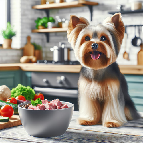 An image illustrating Cómo preparar comida casera para tu Yorkshire Terrier