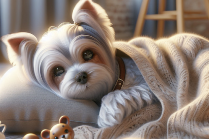 An image illustrating Cómo cuidar a un Yorkshire Terrier senior o anciano