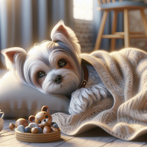 An image illustrating Cómo cuidar a un Yorkshire Terrier senior o anciano