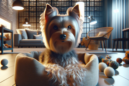 An image illustrating Cómo enseñar a tu Yorkshire Terrier a quedarse solo en casa