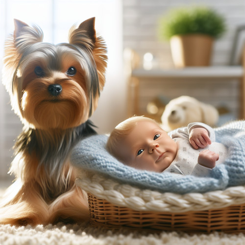 An image illustrating Yorkshire Terrier y bebés - cómo presentarlos correctamente