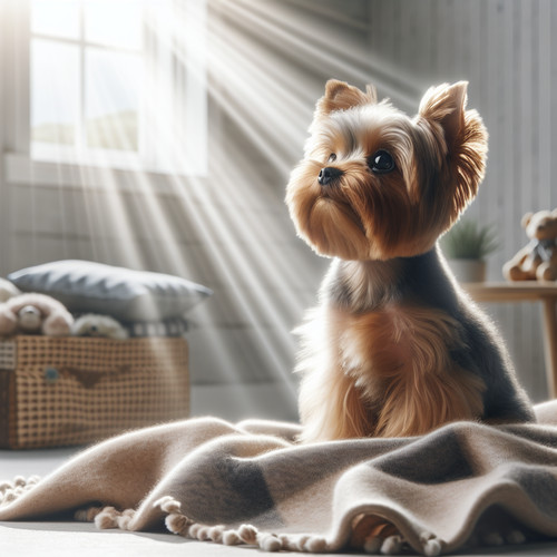 An image illustrating Qué hacer si tu Yorkshire Terrier tiene miedo a los ruidos