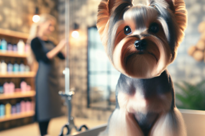 An image illustrating Yorkshire Terrier y peluquería canina - cortes más populares