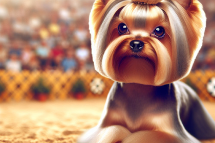 An image illustrating Cómo preparar a tu Yorkshire Terrier para una competencia