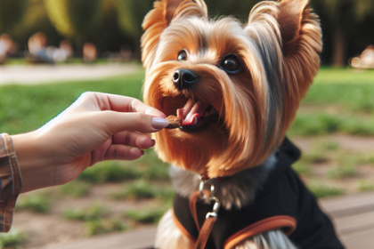 An image illustrating Yorkshire Terrier y entrenamiento con refuerzo positivo