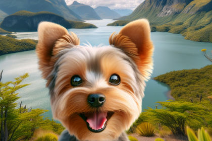 An image illustrating El Yorkshire Terrier y los viajes al sur de Chile - cuidados especiales