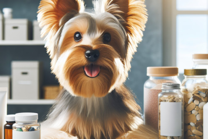 An image illustrating Guía de vitaminas y suplementos para Yorkshire Terrier