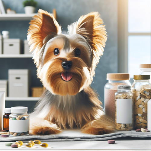 An image illustrating Guía de vitaminas y suplementos para Yorkshire Terrier