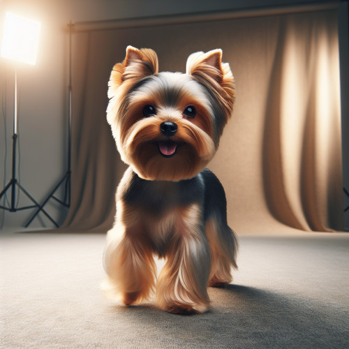 An image illustrating Cómo preparar a tu Yorkshire Terrier para una sesión de fotos