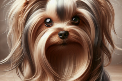 An image illustrating Cómo mantener el pelo largo de un Yorkshire Terrier sin enredos