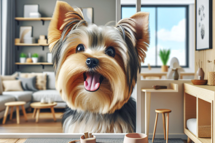 An image illustrating Yorkshire Terrier y vida en departamento - consejos esenciales