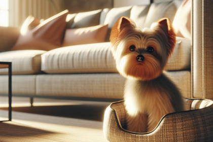 An image illustrating Cómo entrenar a un Yorkshire Terrier para que no suba al sofá