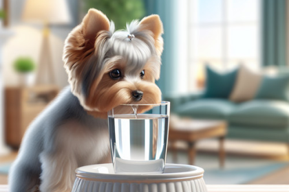 An image illustrating Qué tipo de agua es mejor para un Yorkshire Terrier