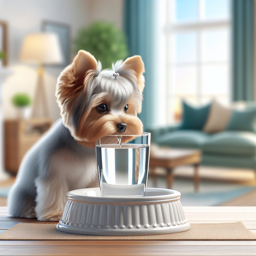 An image illustrating Qué tipo de agua es mejor para un Yorkshire Terrier