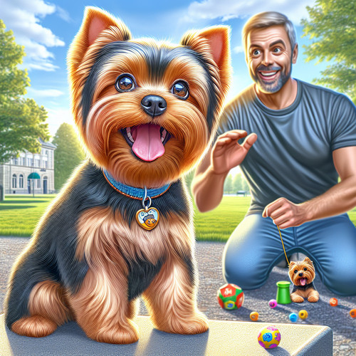 An image illustrating Cómo enseñar trucos divertidos a tu Yorkshire Terrier