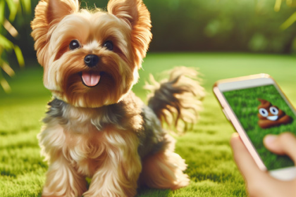 An image illustrating Cómo enseñar a un Yorkshire Terrier a hacer sus necesidades afuera