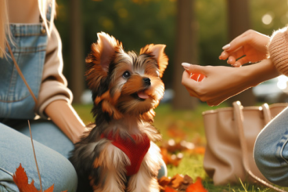 An image illustrating Cómo adiestrar a un Yorkshire Terrier desde cachorro