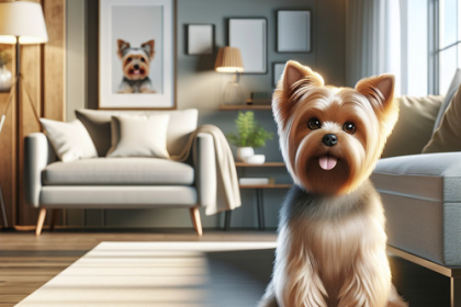 An image illustrating Cómo evitar que tu Yorkshire Terrier muerda muebles