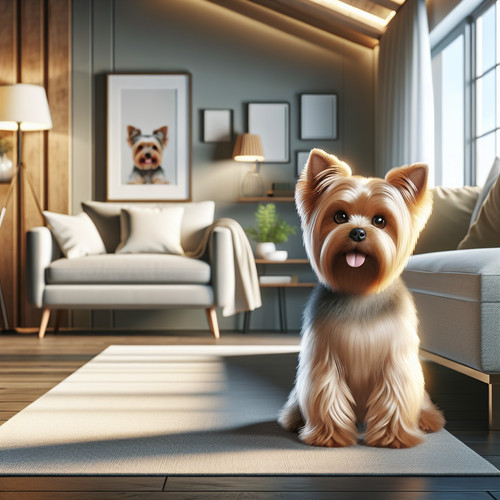 An image illustrating Cómo evitar que tu Yorkshire Terrier muerda muebles